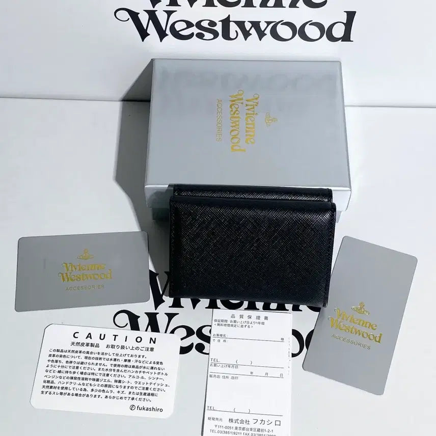 [BUNJANG] Vivienne Westwood Wallet Black Gold Emblem / 비비안웨스트우드 지갑 블랙 금장