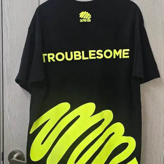 [SOLD OUT] Troublesome 블랙 반팔 티셔츠 Free(큰사이즈)