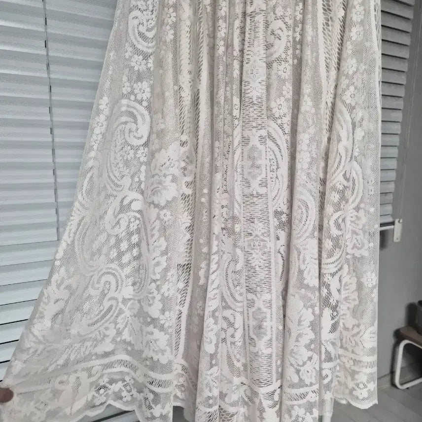[BUNJANG] Ivory Lace Long Skirt / 택채새제품,5만원후반대) 아이보리 고급레이스 롱스커트 S