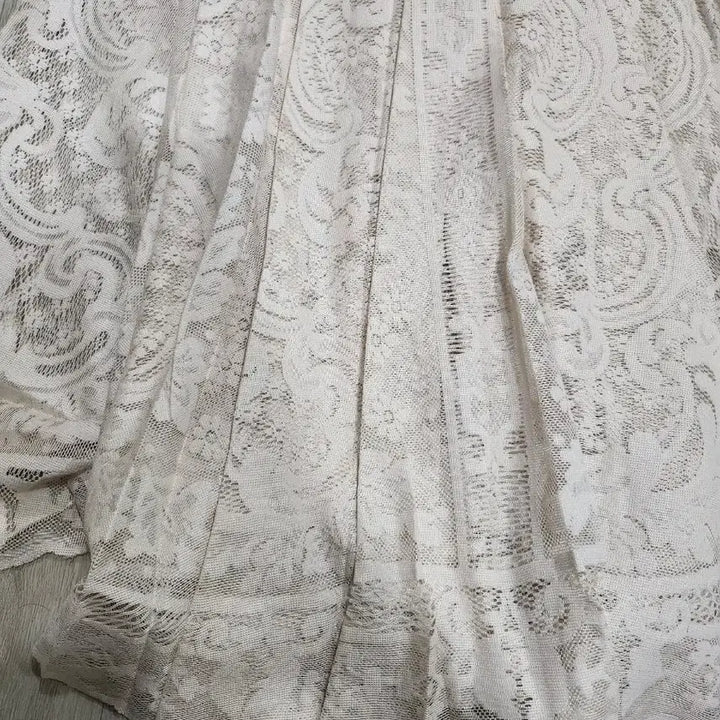 [BUNJANG] Ivory Lace Long Skirt / 택채새제품,5만원후반대) 아이보리 고급레이스 롱스커트 S