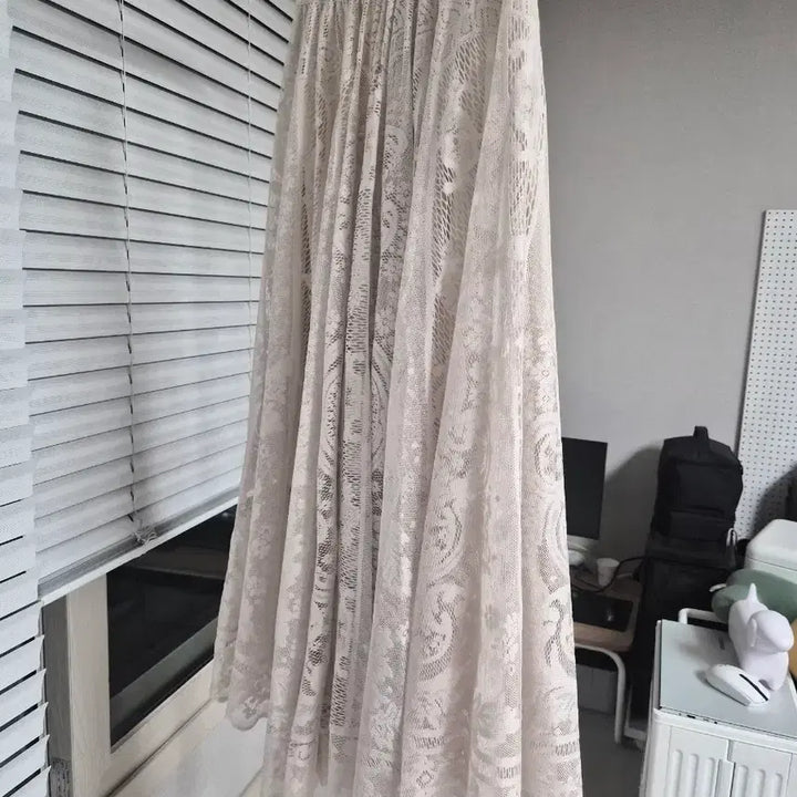 [BUNJANG] Ivory Lace Long Skirt / 택채새제품,5만원후반대) 아이보리 고급레이스 롱스커트 S