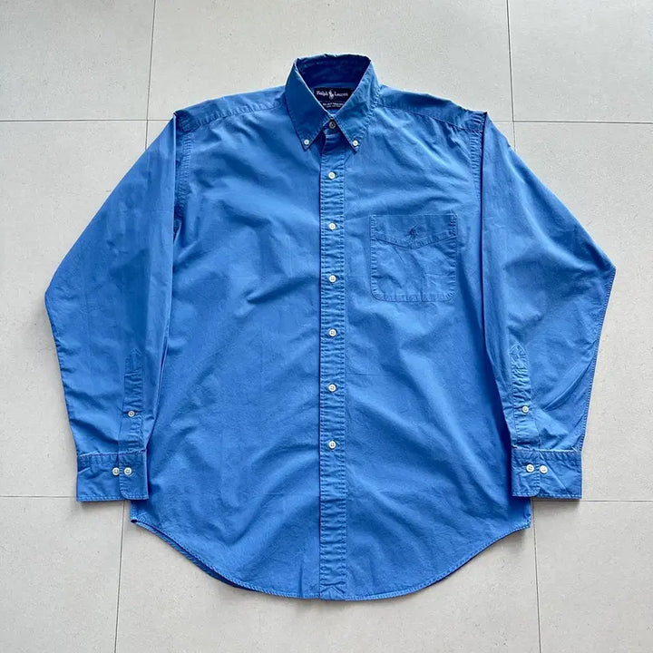 [SOLD OUT] 90s 폴로 랄프로렌 더 빅셔츠 포플린 블루 (The Big Shirt)