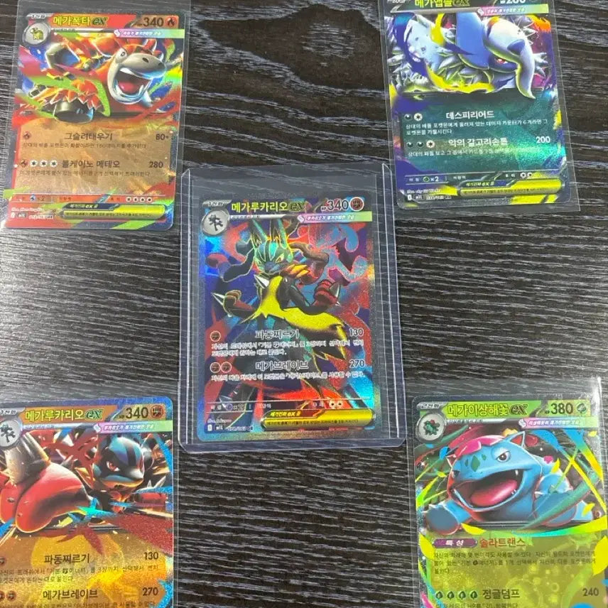 [BUNJANG] Mega Lucario EX SR Trading Card / 메가브레이브 메가루카리오ex sr팝니다 서비스로 rr 4개 드립니다