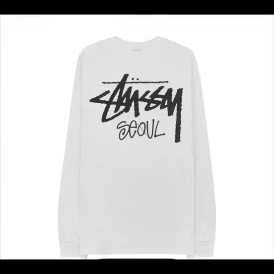 [BUNJANG] Stussy Seoul Long Sleeve T-Shirt White/Black M / 스투시 서울 롱슬리브 M 새상품