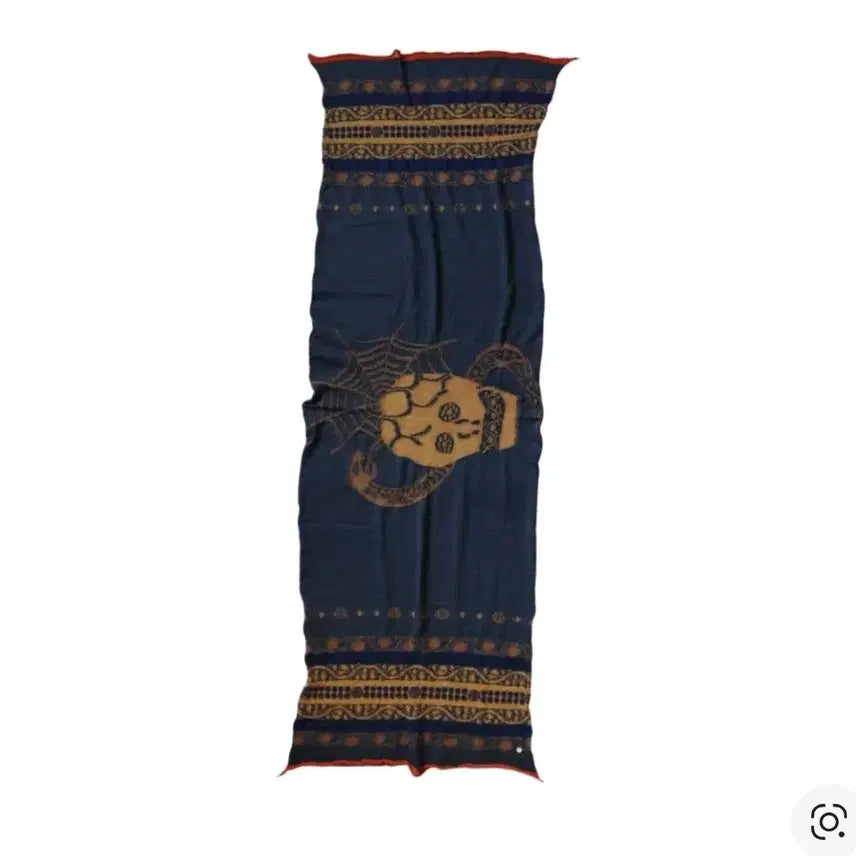 [BUNJANG] Kapital Felted Wool Coptic Skull Scarf Green, Navy / 캐피탈 펠티드 울 콥틱 스컬 스카프 그린 , 네이비