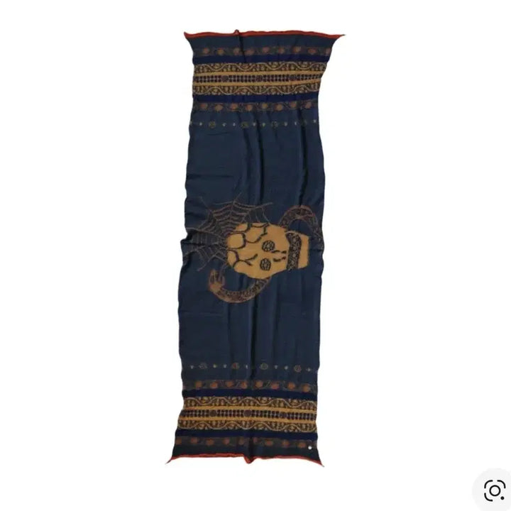 [BUNJANG] Kapital Felted Wool Coptic Skull Scarf Green, Navy / 캐피탈 펠티드 울 콥틱 스컬 스카프 그린 , 네이비
