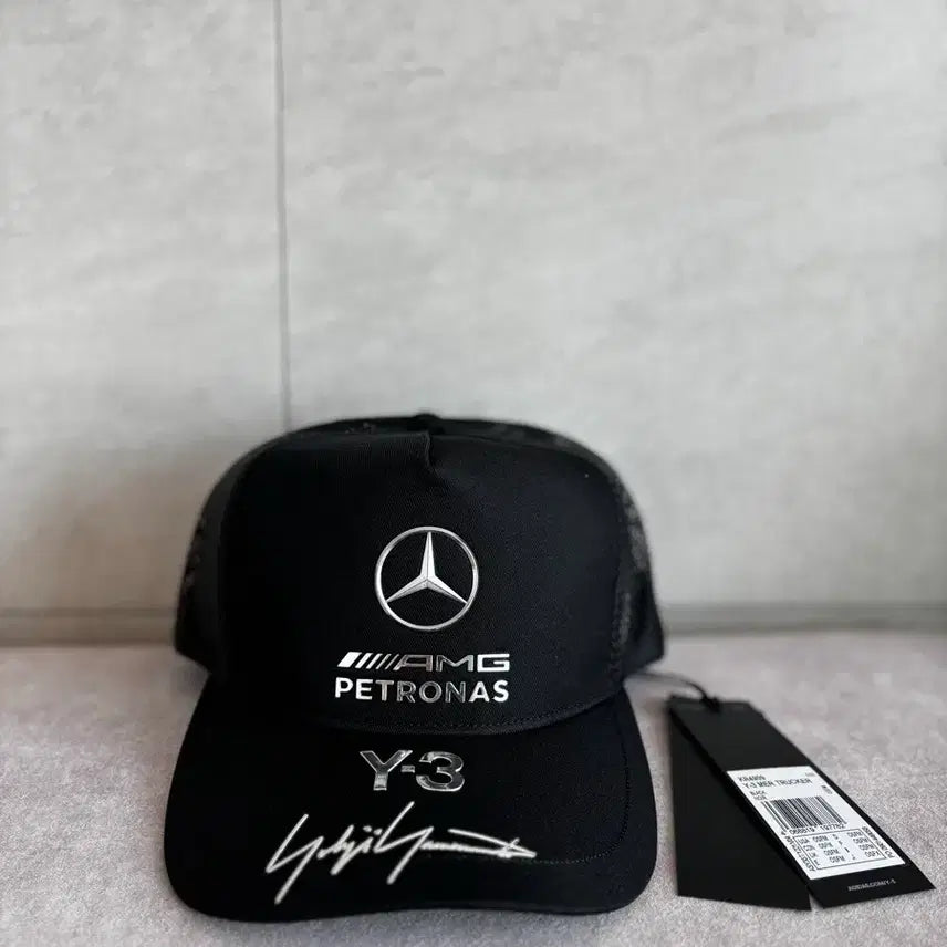 [BUNJANG] Y-3 Mercedes-Benz F1 Collaboration Black Snapback Hat / (새상품) Y-3 벤츠 F1 콜라보 모자 캡 스냅백 블랙