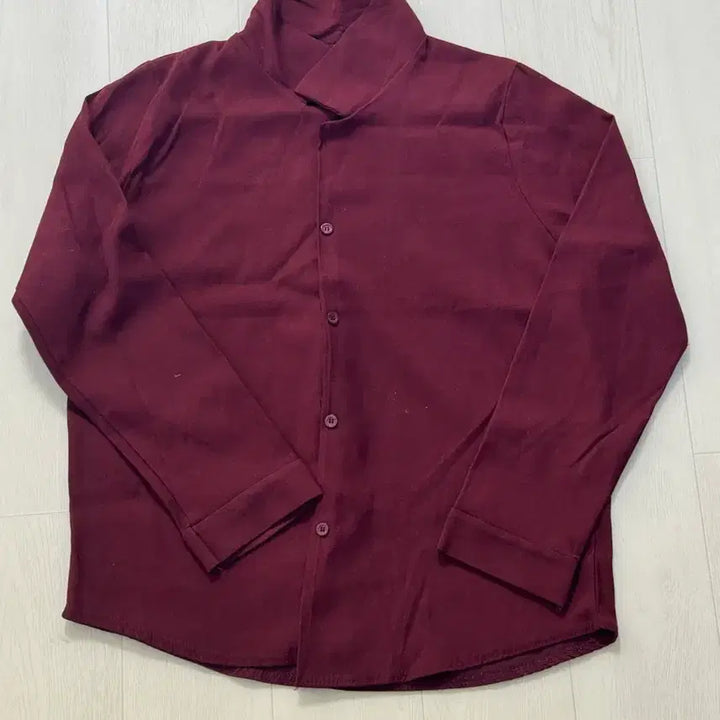 [BUNJANG] Burgundy Long Sleeve Shirt / 버건디 색상 긴팔 남방 셔츠
