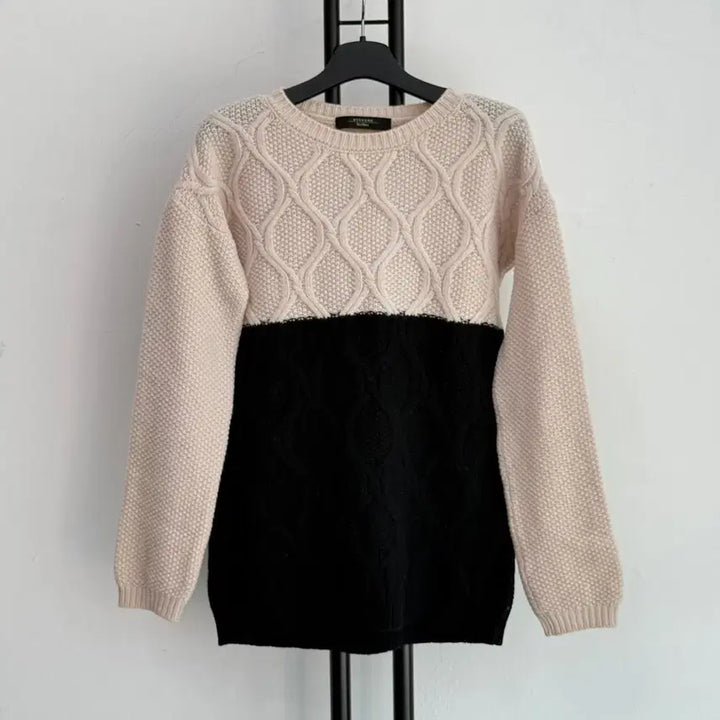 [BUNJANG] Max Mara Weekend Lana Virgin Wool 100% Colorblock Knit Sweater / 정품 막스마라 위켄드  MaxMara 라나버진울 100% 배색 니트