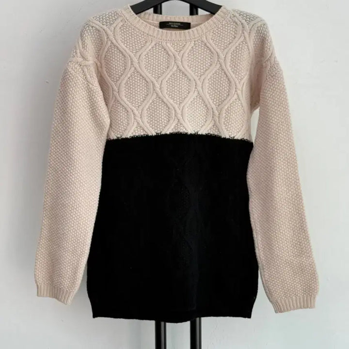 [BUNJANG] Max Mara Weekend Lana Virgin Wool 100% Colorblock Knit Sweater / 정품 막스마라 위켄드  MaxMara 라나버진울 100% 배색 니트