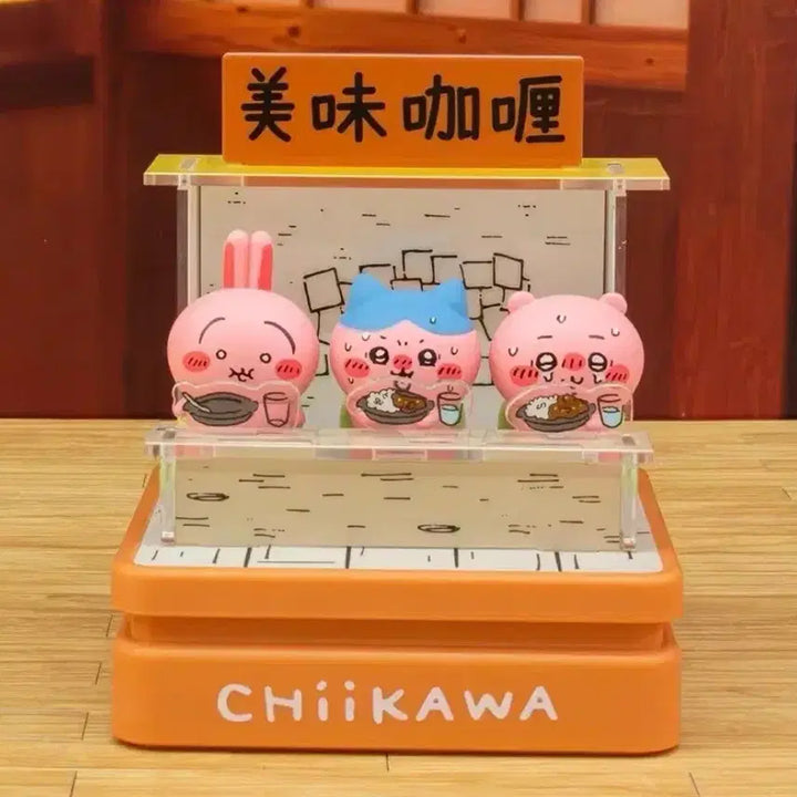 [BUNJANG] Shibuya Chiikawa Spicy Curry Figure Set / 시부야 먼작귀 치이카와 매운카레 피규어 도장 미미카레 우사기 하치와레