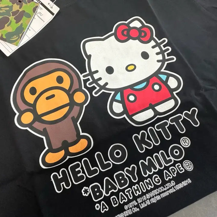 [BUNJANG] BAPE Hello Kitty Collaboration T-shirt Black S / 베이프 X 헬로키티 콜라보 티셔츠 블랙 S