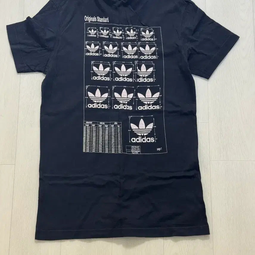 [BUNJANG] Adidas Black Logo Short Sleeve T-Shirt / 아디다스 블랙 로고 반팔 티셔츠