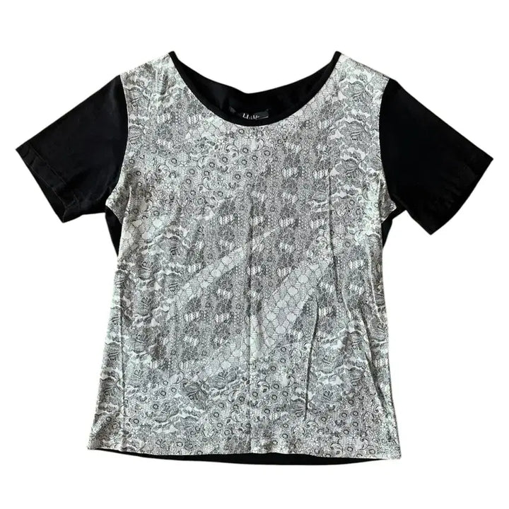 [BUNJANG] LIMI feu Lace Paisley Graphic T-Shirt / 요지 야마모토 리미 푸 레이스 페이즐리 그래픽 반팔 티셔츠