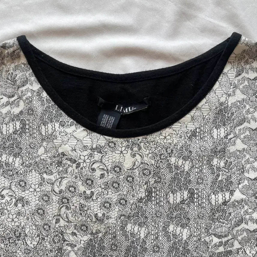 [BUNJANG] LIMI feu Lace Paisley Graphic T-Shirt / 요지 야마모토 리미 푸 레이스 페이즐리 그래픽 반팔 티셔츠