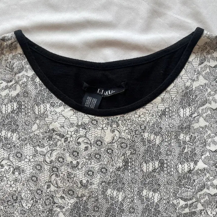 [BUNJANG] LIMI feu Lace Paisley Graphic T-Shirt / 요지 야마모토 리미 푸 레이스 페이즐리 그래픽 반팔 티셔츠