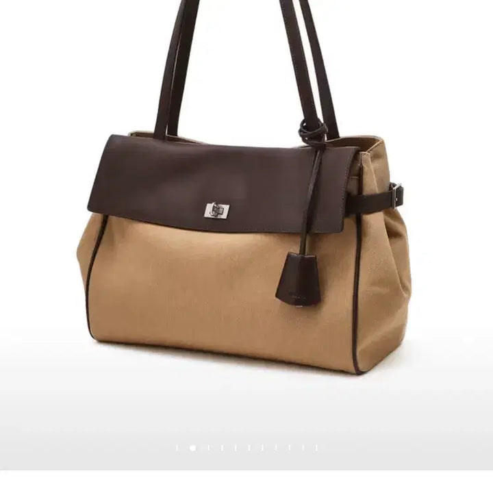 [BUNJANG] Hazzys Brown Canvas Shoulder Bag / 새상품) 헤지스 브라운 캔버스 숄더백 + 더스트/ 정가:39.8만