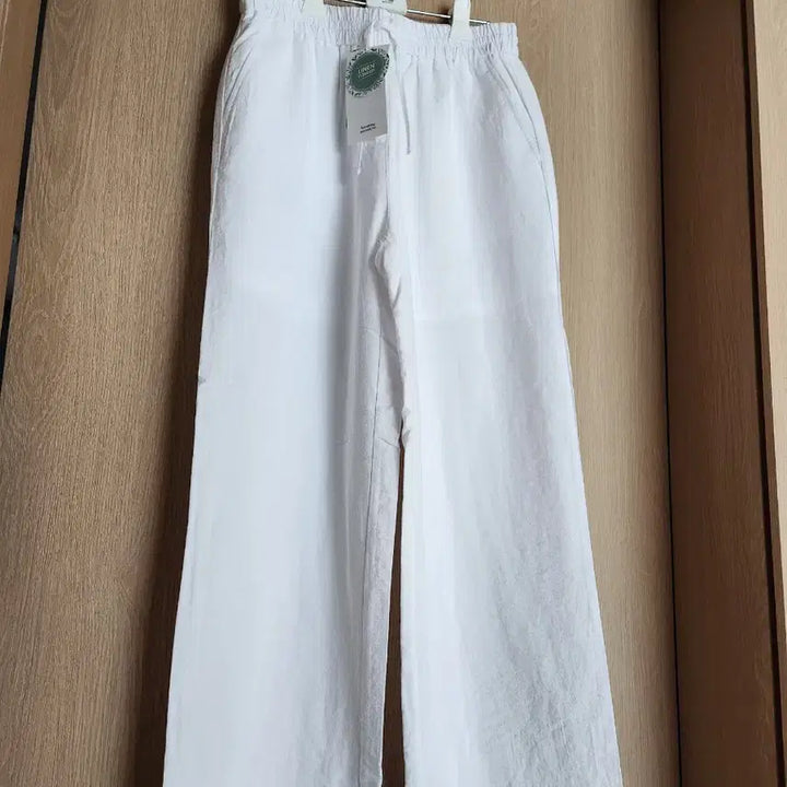 [BUNJANG] White Linen Wide Pants / 화이트 린넨 와이드 팬츠 새상품