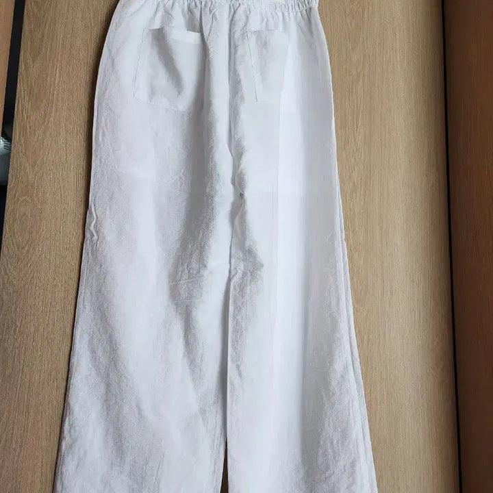 [BUNJANG] White Linen Wide Pants / 화이트 린넨 와이드 팬츠 새상품