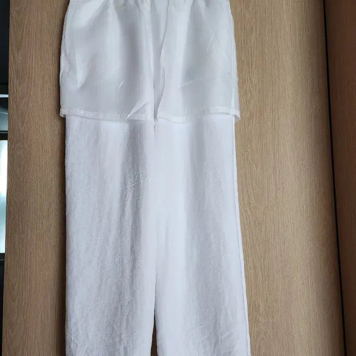 [BUNJANG] White Linen Wide Pants / 화이트 린넨 와이드 팬츠 새상품