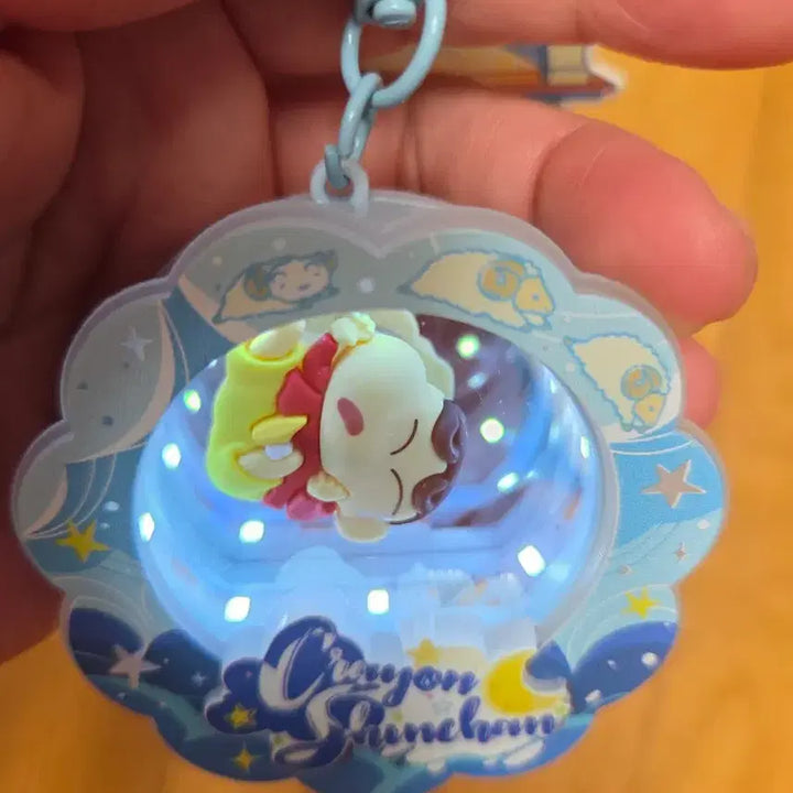 [BUNJANG] Crayon Shin-chan/Cherry Led Light Mirror Keyring / 짱구,짱아 Led라이트 거울 키링