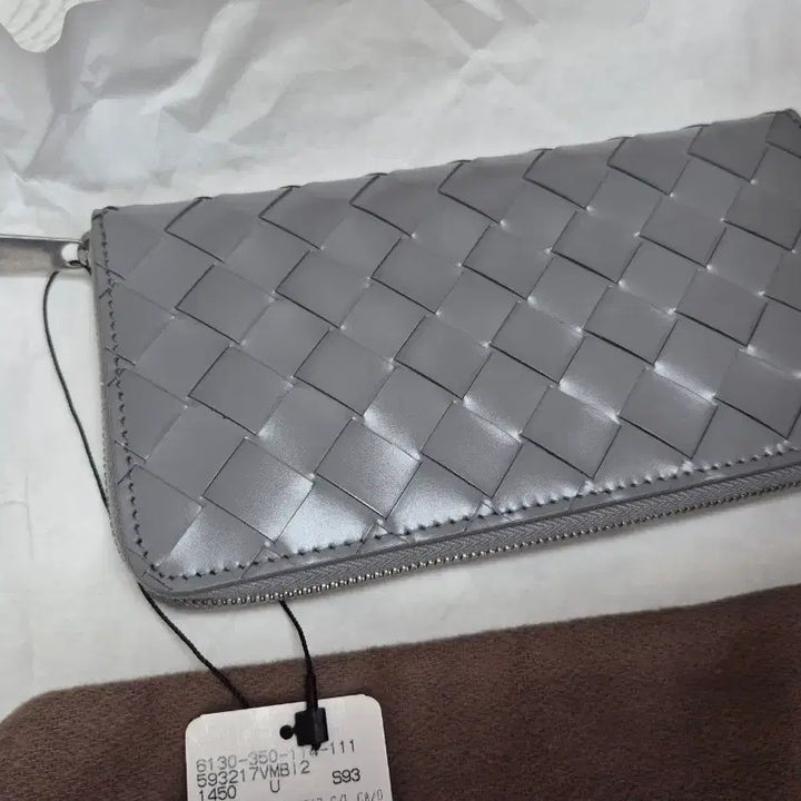 [BUNJANG] Bottega Veneta Woven Zipper Long Wallet / 미사용)보테가베네타 우븐 지퍼 장지갑 그레이