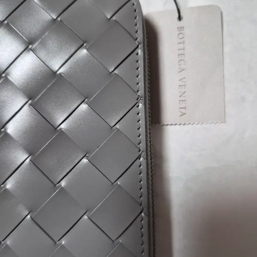 [BUNJANG] Bottega Veneta Woven Zipper Long Wallet / 미사용)보테가베네타 우븐 지퍼 장지갑 그레이