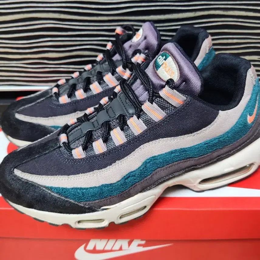 [BUNJANG] Nike Air Max 95 Premium Oil Grey/Bright Mango Sneakers / 나이키 에어맥스95 프리미엄 오일 그레이/브라이트 망고 운동화,스니커즈