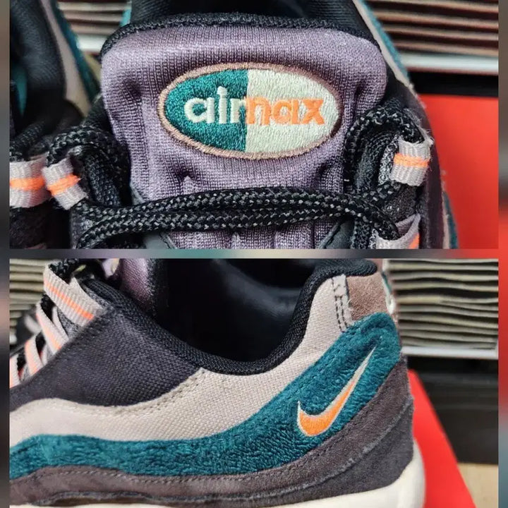 [BUNJANG] Nike Air Max 95 Premium Oil Grey/Bright Mango Sneakers / 나이키 에어맥스95 프리미엄 오일 그레이/브라이트 망고 운동화,스니커즈