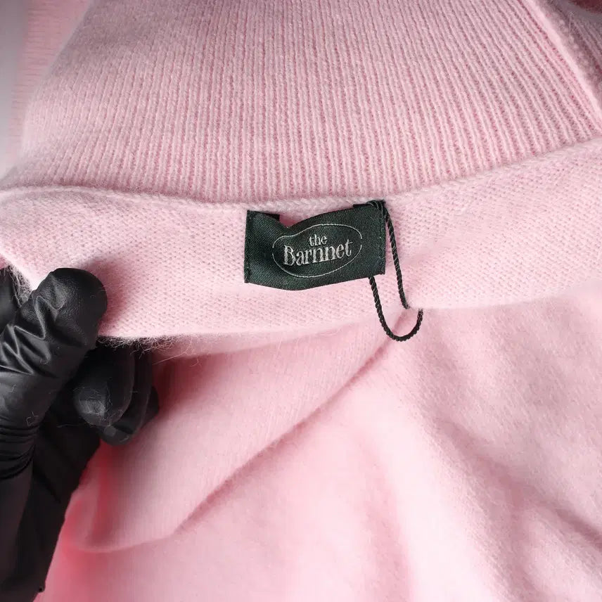 [BUNJANG] The Barnet Angora Turtleneck Short-Sleeve Knit Sweater - Pink / (새상품) 더바넷 앙고라 터틀넥 반팔 니트 스웨터 핑크