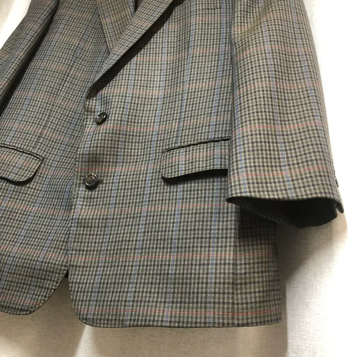 [BUNJANG] Yves Saint Laurent Classic Check Blazer Jacket / 입생로랑 YSL 체크 블레이저 자켓 100 / 클래식 빈티지