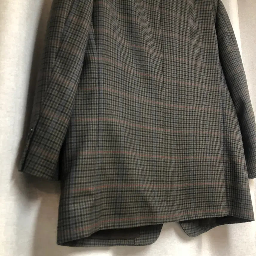 [BUNJANG] Yves Saint Laurent Classic Check Blazer Jacket / 입생로랑 YSL 체크 블레이저 자켓 100 / 클래식 빈티지