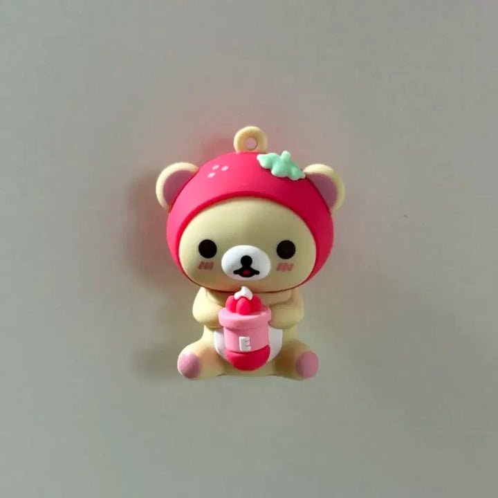 [BUNJANG] Ediya Rilakkuma Strawberry Korilakkuma Magnet / 이디야 리락쿠마 마그넷 딸기 코리락쿠마