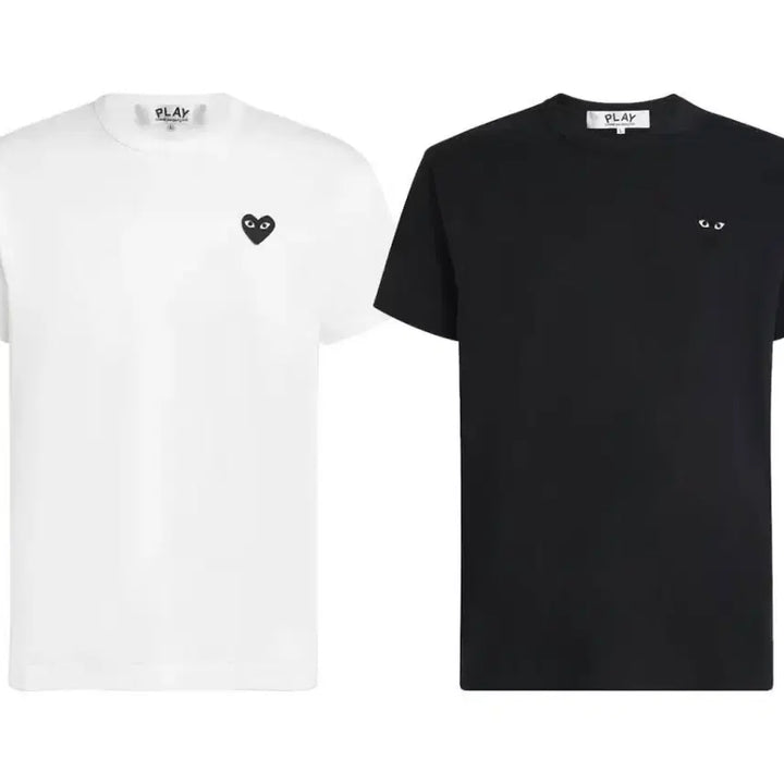 [BUNJANG] Comme des Garçons Blackheart Patch Short Sleeve T-Shirt / 무료배송/정품) 꼼데 가르송 반팔 , 블랙 화이트