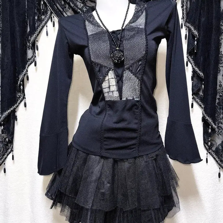 [BUNJANG] Bodyline Gothic Lolita Tutu Skirt / 바디라인 고스펑크 고딕 로리타 튜튜 캉캉 샤스커트 서브컬쳐 지하돌 양지뢰