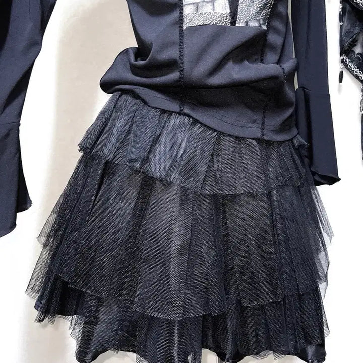[BUNJANG] Bodyline Gothic Lolita Tutu Skirt / 바디라인 고스펑크 고딕 로리타 튜튜 캉캉 샤스커트 서브컬쳐 지하돌 양지뢰