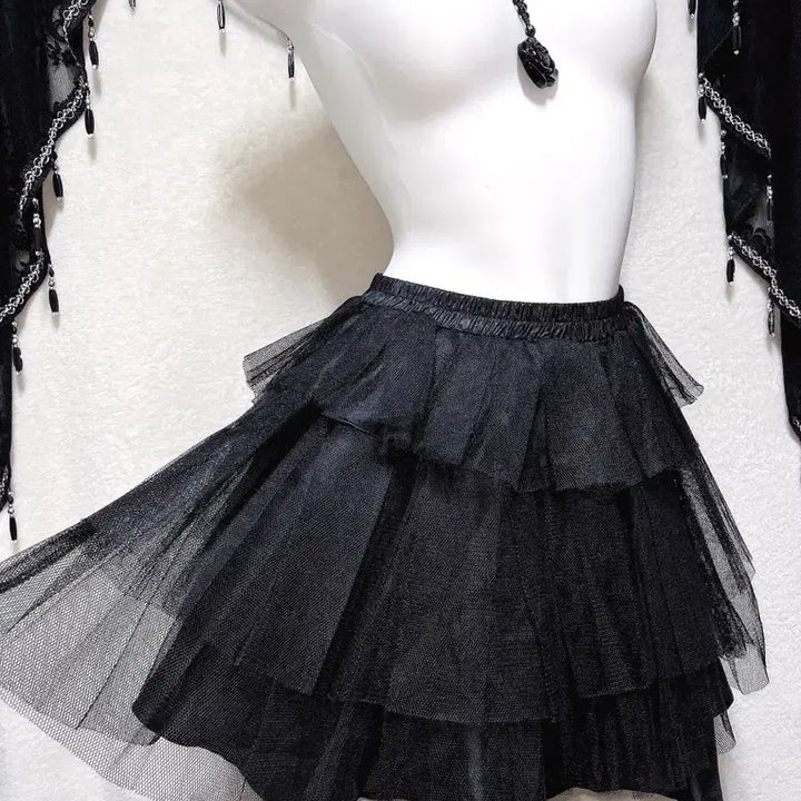 [BUNJANG] Bodyline Gothic Lolita Tutu Skirt / 바디라인 고스펑크 고딕 로리타 튜튜 캉캉 샤스커트 서브컬쳐 지하돌 양지뢰