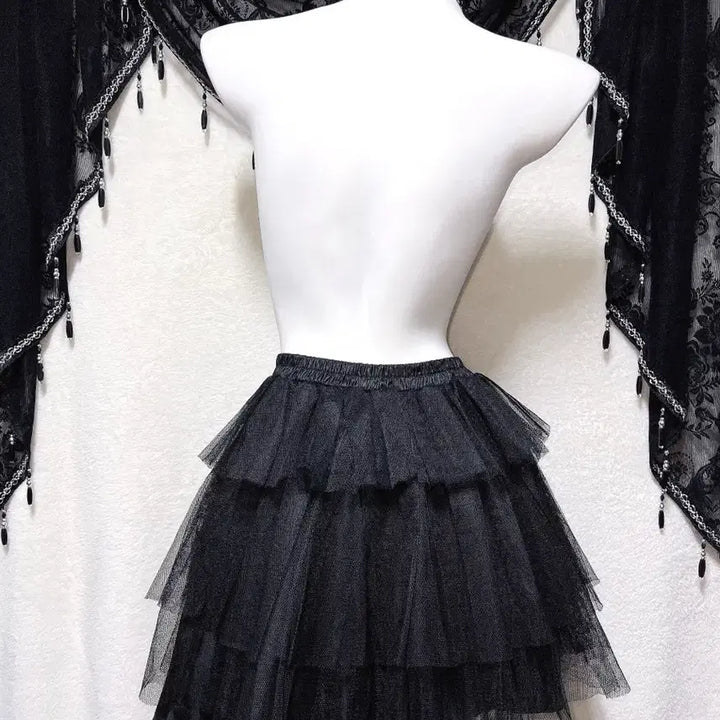 [BUNJANG] Bodyline Gothic Lolita Tutu Skirt / 바디라인 고스펑크 고딕 로리타 튜튜 캉캉 샤스커트 서브컬쳐 지하돌 양지뢰