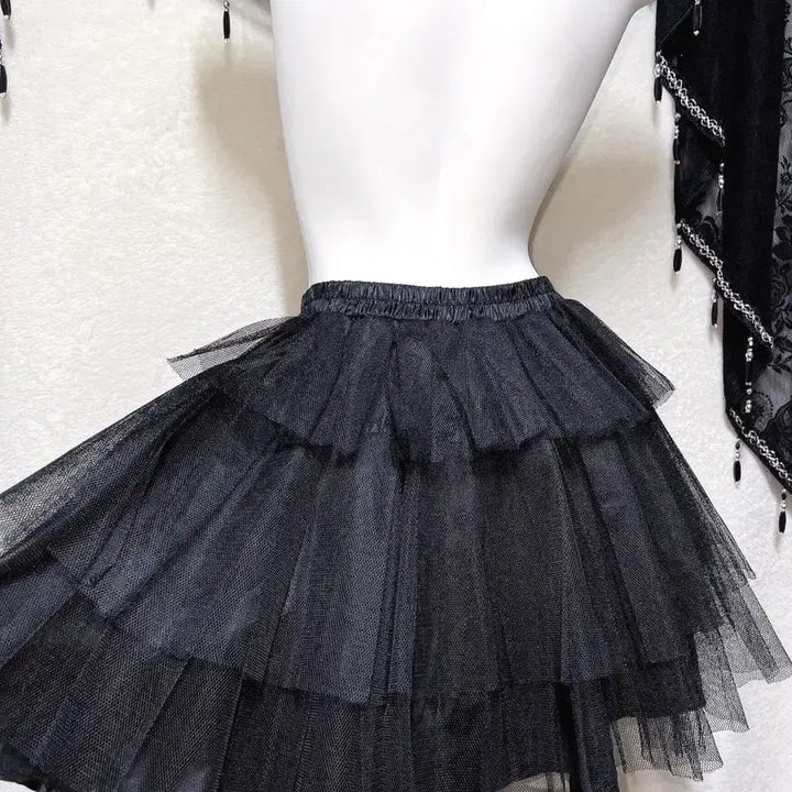 [BUNJANG] Bodyline Gothic Lolita Tutu Skirt / 바디라인 고스펑크 고딕 로리타 튜튜 캉캉 샤스커트 서브컬쳐 지하돌 양지뢰