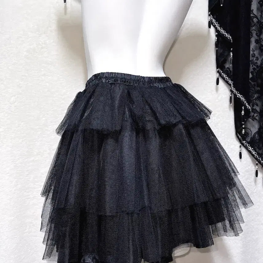 [BUNJANG] Bodyline Gothic Lolita Tutu Skirt / 바디라인 고스펑크 고딕 로리타 튜튜 캉캉 샤스커트 서브컬쳐 지하돌 양지뢰