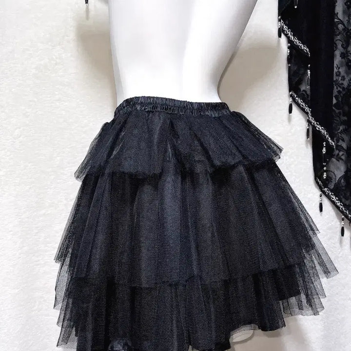[BUNJANG] Bodyline Gothic Lolita Tutu Skirt / 바디라인 고스펑크 고딕 로리타 튜튜 캉캉 샤스커트 서브컬쳐 지하돌 양지뢰