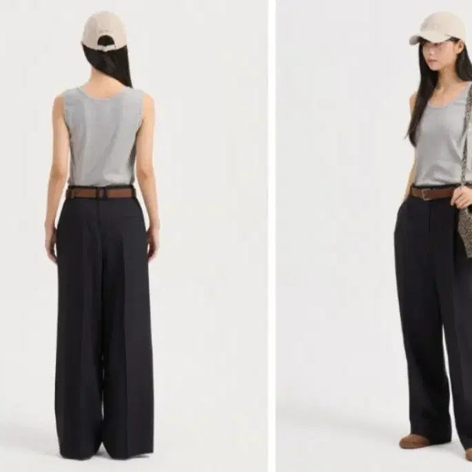 [BUNJANG] Lucky Chouette Wide Slacks Pants / 럭키슈에뜨 와이드 슬랙스 팬츠