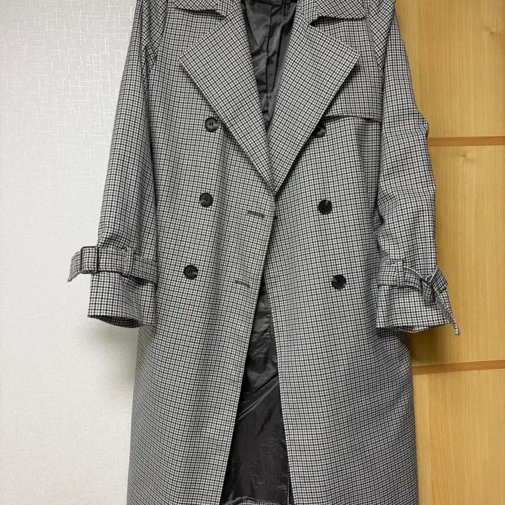 [BUNJANG] Roem Khaki Check Trench Coat / 새상품) 로엠 Roem 카키 체크 트렌치코트