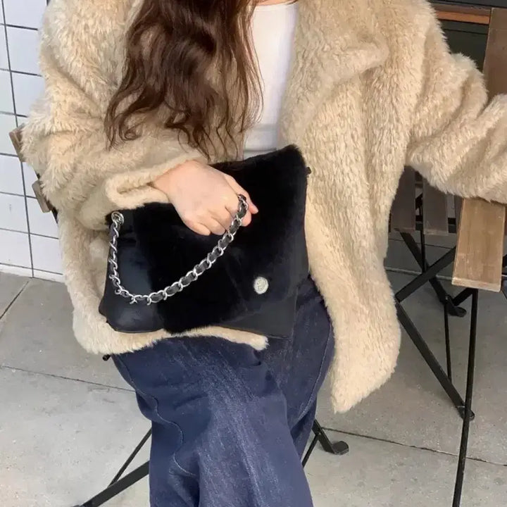 [BUNJANG] Minitmute Pebble Bag - Black Handbag / 미닛뮤트 페블백