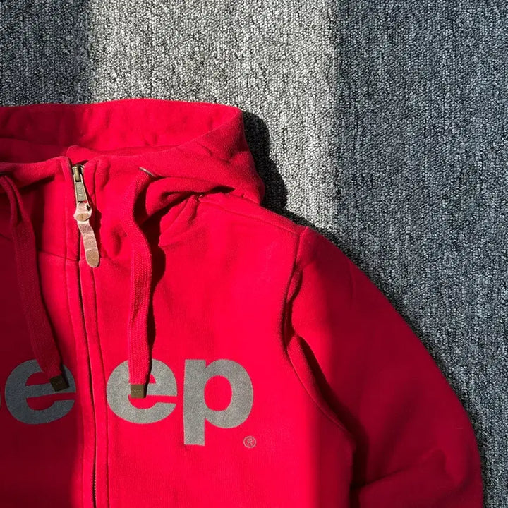 [BUNJANG] Jeep Lettering Pullover Hoodie Zip-up / jeep 레터링 풀오버 후드집업