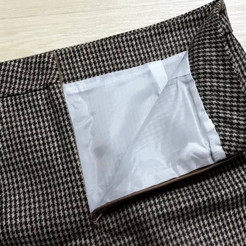 [BUNJANG] Wool Check Mini Skirt / 울 체크 미니스커트