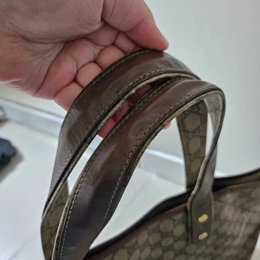 [BUNJANG] Gucci GG Logo Leather Trimmed Pattern Shopper Bag / 급처) 구찌 GG로고 레더 트리밍 패턴 쇼퍼백 (정품 100%)