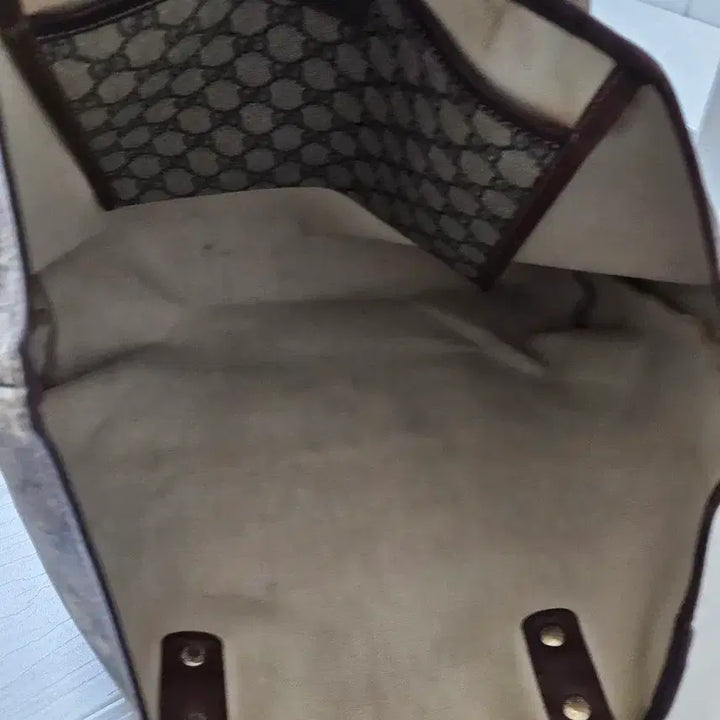 [BUNJANG] Gucci GG Logo Leather Trimmed Pattern Shopper Bag / 급처) 구찌 GG로고 레더 트리밍 패턴 쇼퍼백 (정품 100%)