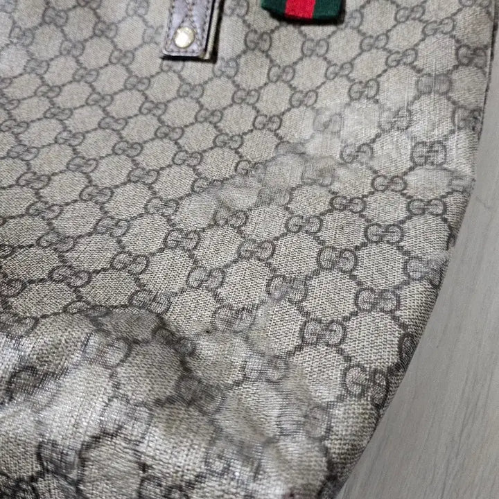 [BUNJANG] Gucci GG Logo Leather Trimmed Pattern Shopper Bag / 급처) 구찌 GG로고 레더 트리밍 패턴 쇼퍼백 (정품 100%)