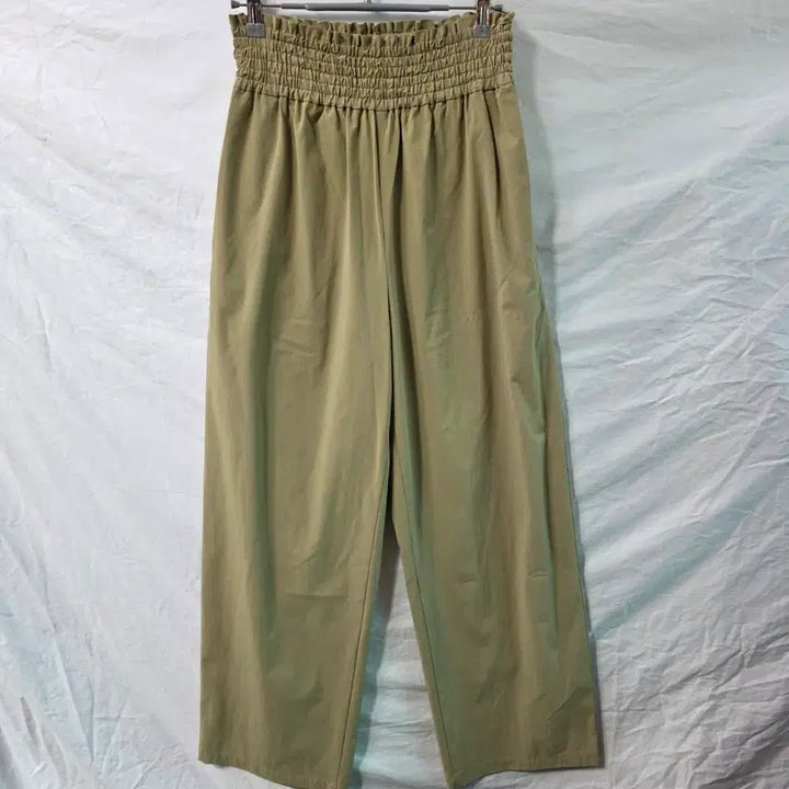 [BUNJANG] Journal Standard Smoke Banding Wide Pants Khaki / 저널 스탠다드 스모크 밴딩 와이드 팬츠 카키